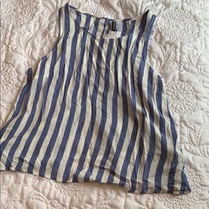 H&M striped slvless top nautical